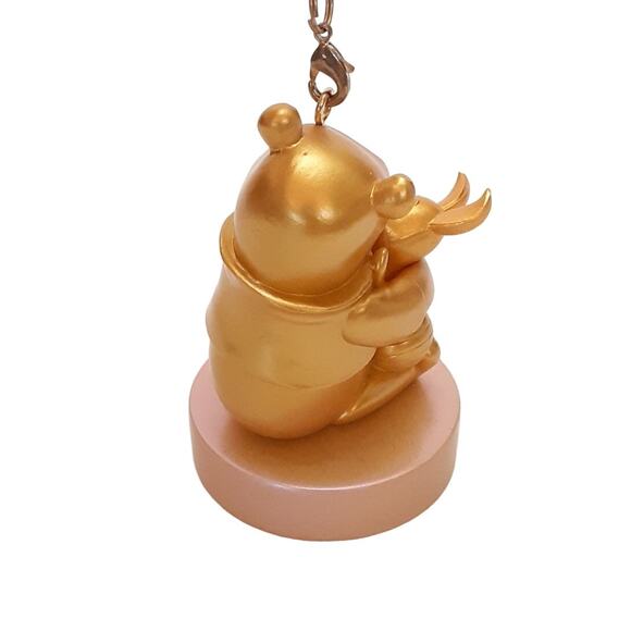 Disney Parks WDW 50th Celebration Gold Winnie The Pooh Christmas Ornament - Picture 3 of 6